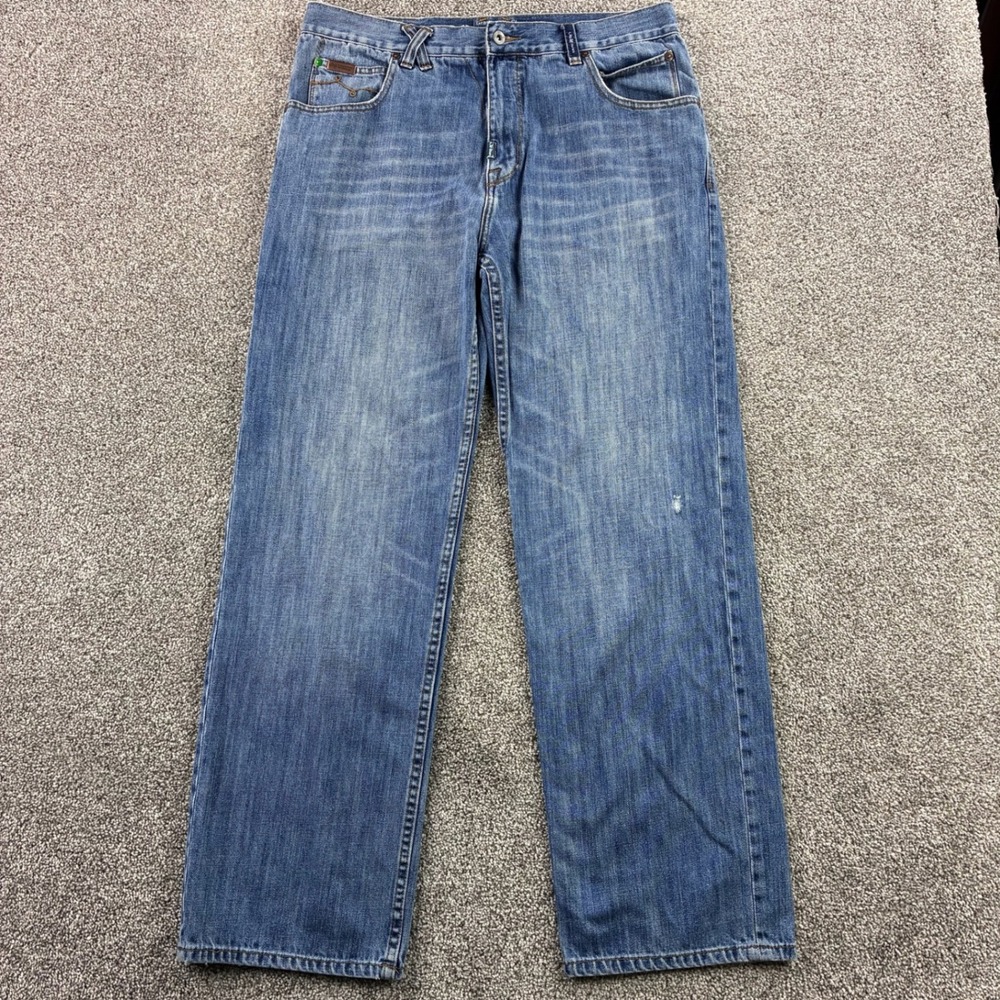Y2K LRG Jeans Mens 36 Blue Baggy Wide Leg Grass Roots Classic 47 Fit